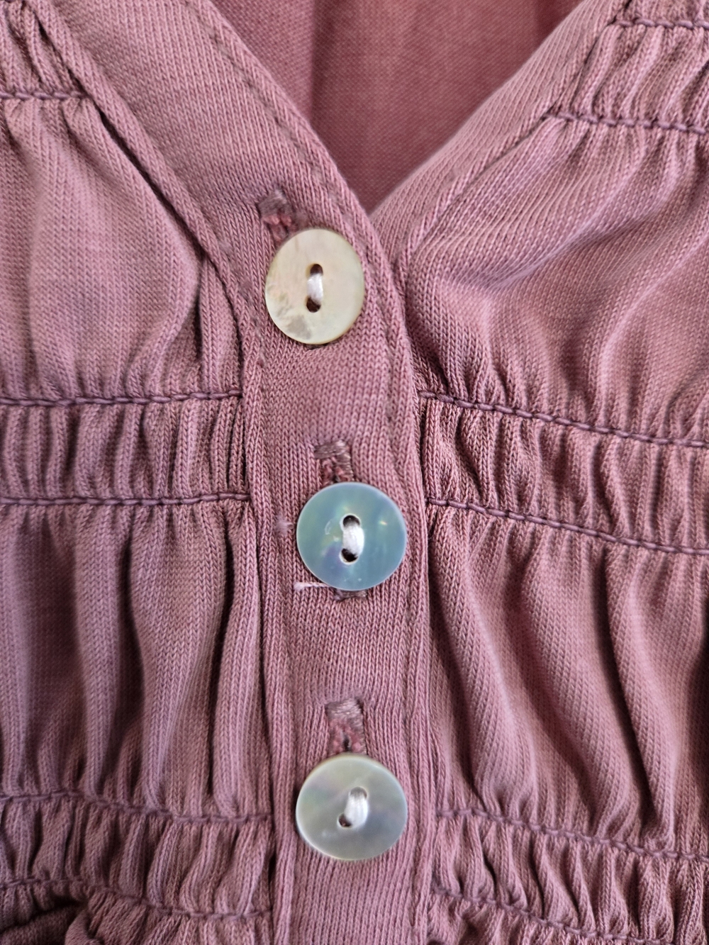 Lucky Brand Long Sleeve Smocked Bodice Pleasant Blouse Boho Cottagecore XS - Picture 6 of 11